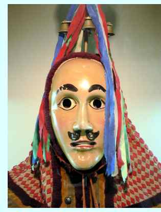 Faschingsmaske im Museum in Kipfenberg im Altmühltal